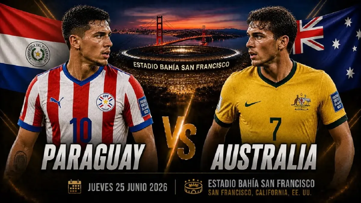 Timnas Paraguay dan Australia akan saling berduel memperebutkan tiga poin krusial di San Francisco Stadium pada matchday pamungkas penyisihan Grup D Piala Dunia FIFA 2026, Jumat (26/6/2026) pagi WIB. (Sumber: rpp.pe)