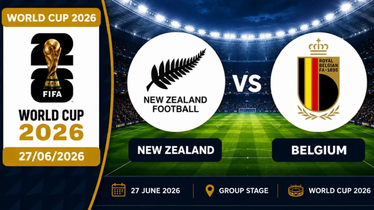 Timnas Selandia Baru dan Belgia akan saling beradu memperebutkan poin krusial di BC Place Vancouver, Vancouver pada matchday pamungkas penyisihan Grup G Piala Dunia FIFA 2026, Sabtu (27/6/2026) pagi WIB. (Sumber: therealefl.co.uk)