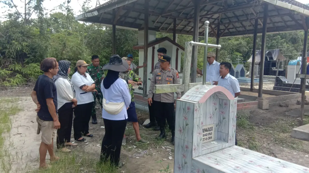 Pihak Forkopimcam Pematang Karau mengecek lokasi.(Humas)