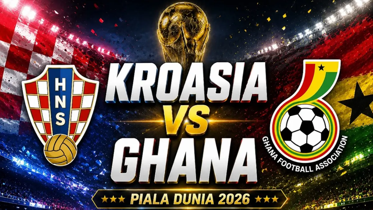 Timnas Kroasia dan Ghana akan bertarung memperebutkan tiga poin krusial di Lincoln Financial Field, Philadelphia pada matchday pamungkas penyisihan Grup L Piala Dunia FIFA 2026, Minggu (28/6/2026) dini hari WIB. (Sumber: sport.truestory.id)  