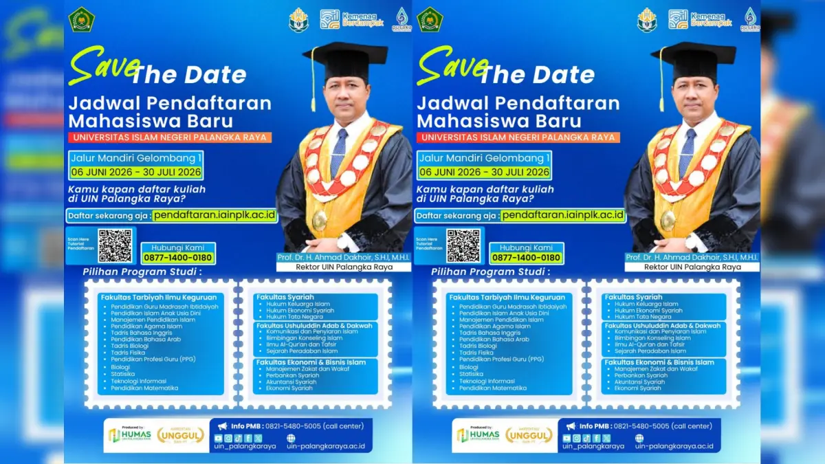 UIN Palangka Raya Buka PMB Jalur Mandiri Nasional dan Internasional