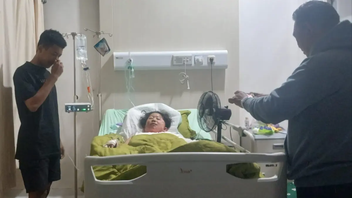 Korban yang dibakar pacarnya di Sampit.(Warga)