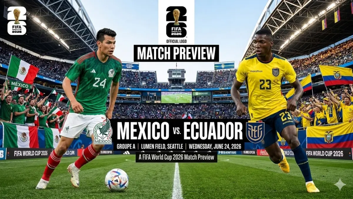 Timnas Meksiko dan Ekuador akan saling menjegal di Stadion Azteca, Mexico City demi memperebutkan satu tiket babak 16 Besar Piala Dunia FIFA 2026, Rabu (1/7/2026) pagi WIB. (Sumber: khaspress.com)