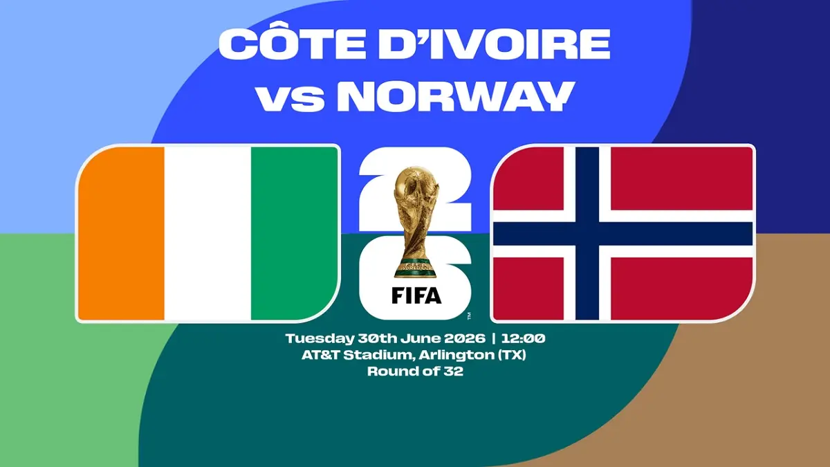Timnas Pantai Gading dan Norwegia akan saling beradu kekuatan dan taktik di Dallas Stadium memperebutkan satu tiket ke babak 16 Besar Piala Dunia FIFA 2026, Rabu (1/7/2026) dini hari WIB. (Sumber: thesportsdb.com)