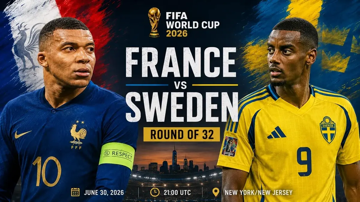 Timnas Prancis dijadwalkan menghadapi Swedia di New York New Jersey Stadium (MetLife Stadium), East Rutherford memperebutkan satu tiket ke babak 16 Besar Piala Dunia FIFA 2026, Rabu (1/7/2026) dini hari WIB. (Sumber: thesun.ng)
