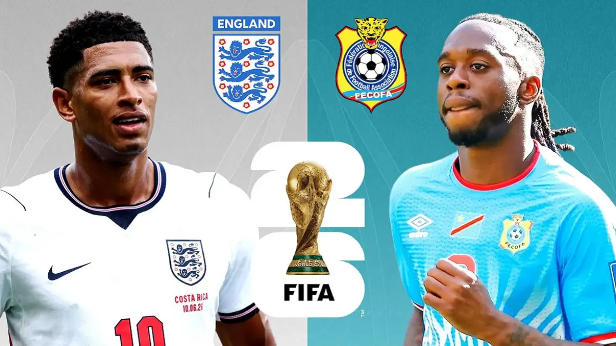 Timnas Inggris dan RD Kongo akan saling bertarung memperebutkan tiket ke babak 16 Besar Piala Dunia FIFA 2026 di Stadion Atlanta, Amerika Serikat, Rabu (1/7/2026) malam WIB. (Sumber: khelnow.com)