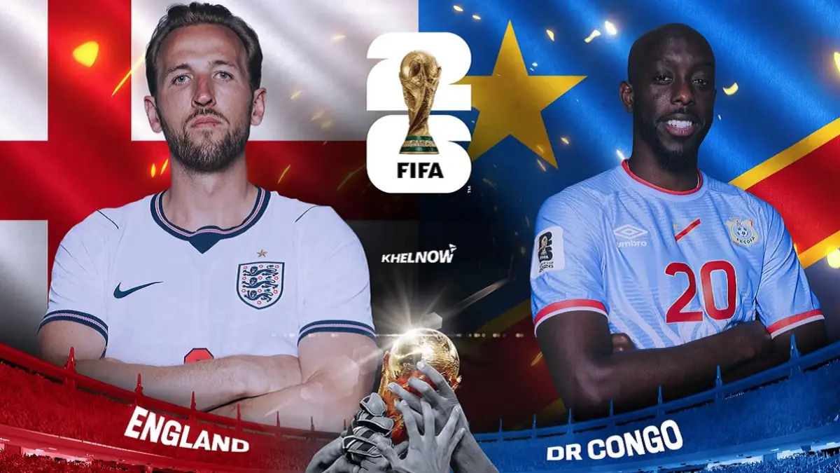 Timnas Inggris dijadwalkan menghadapi RD Kongo di Stadion Atlanta, Amerika Serikat untuk memperebutkan satu tiket menuju babak 16 Besar Piala Dunia FIFA 2026, Rabu (1/7/2026) malam WIB. (Sumber: khelnow.com)