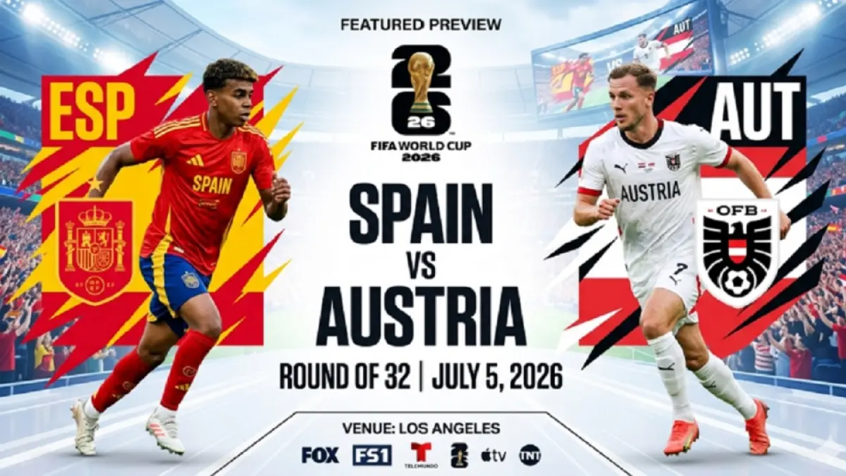 Timnas Spanyol akan menjajal kekuatan Austria di Los Angeles Stadium, Los Angeles pada babak 32 Besar Piala Dunia FIFA 2026, Jumat (3/7/2026) dini hari WIB. (Sumber: khaspress.com)