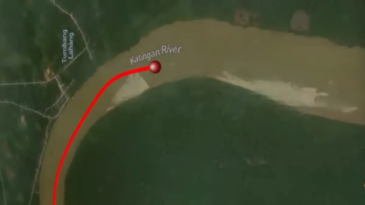 Jarak antara Tumbang Kalemei ke Tumbang Lahang.(GPS)