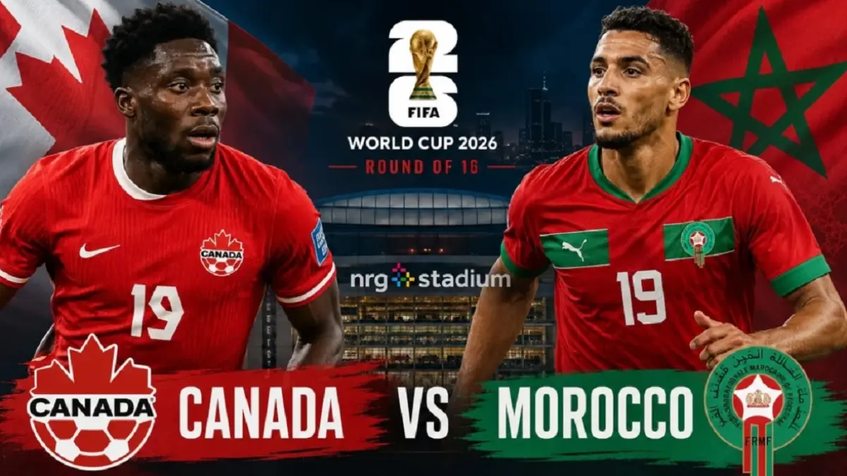 Timnas Kanada dijadwalkan menghadapi Maroko di NRG Stadium, Houston pada babak 16 Besar Piala Dunia FIFA 2026, Minggu (5/7/2026) dini hari WIB. (Sumber: nobullbetting.co.za) 