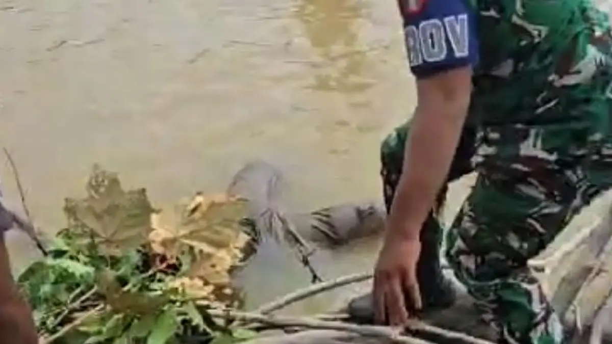 Sesosok jasad Aiptu Sumariyanto ditemukan Tim SAR gabungan.(Screenshoot)