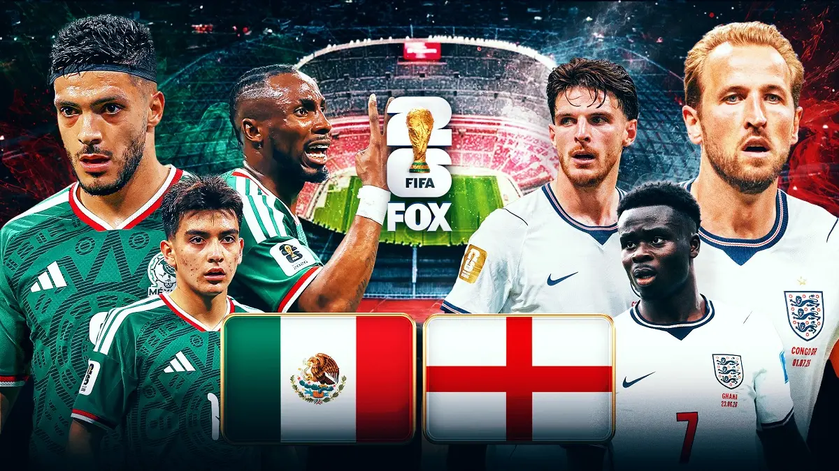 Timnas Meksiko dijadwalkan menghadapi Timnas Inggris di Mexico City Stadium pada babak 16 Besar Piala Dunia FIFA 2026, Senin (6/7/2026) pagi WIB. (Sumber: foxsports.com)