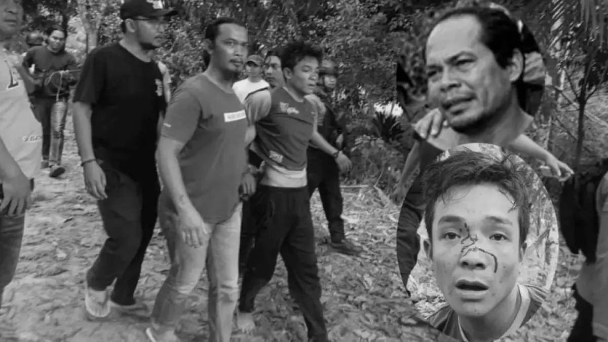 Terduga pelaku penyerangan anggota Satresnarkoba Polres Katingan diamankan.(Facebook)