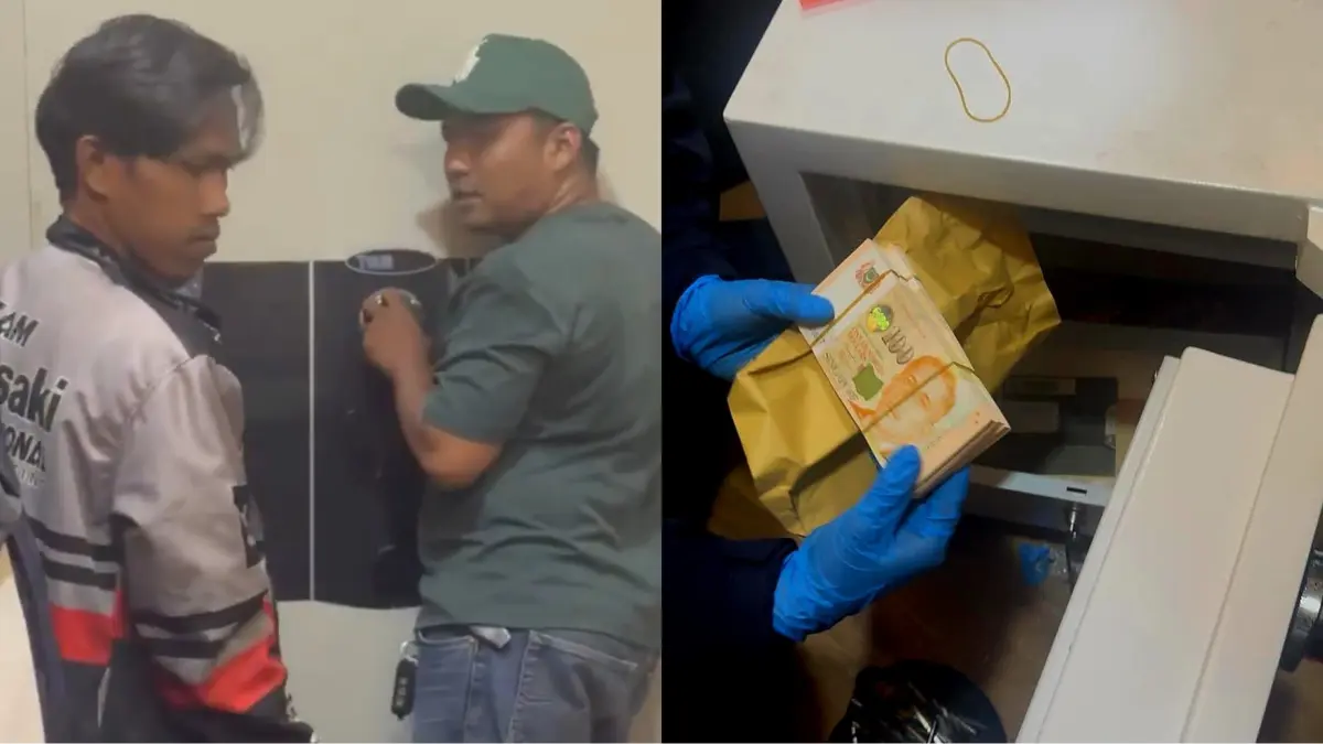 Ahli kunci bernama Roy menjadi orang yang bertugas membongkar brangkas.(Screenshoot)