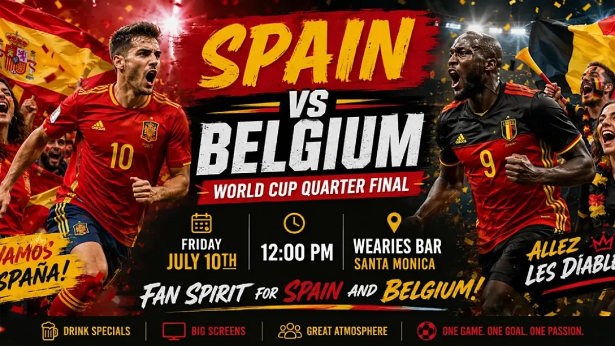 Timnas Spanyol akan menjajal kekuatan Belgia di Los Angeles Stadium pada babak perempat final Piala Dunia FIFA 2026, Sabtu (11/7/2026) dini hari WIB. (Sumber: eventbrite.com)
