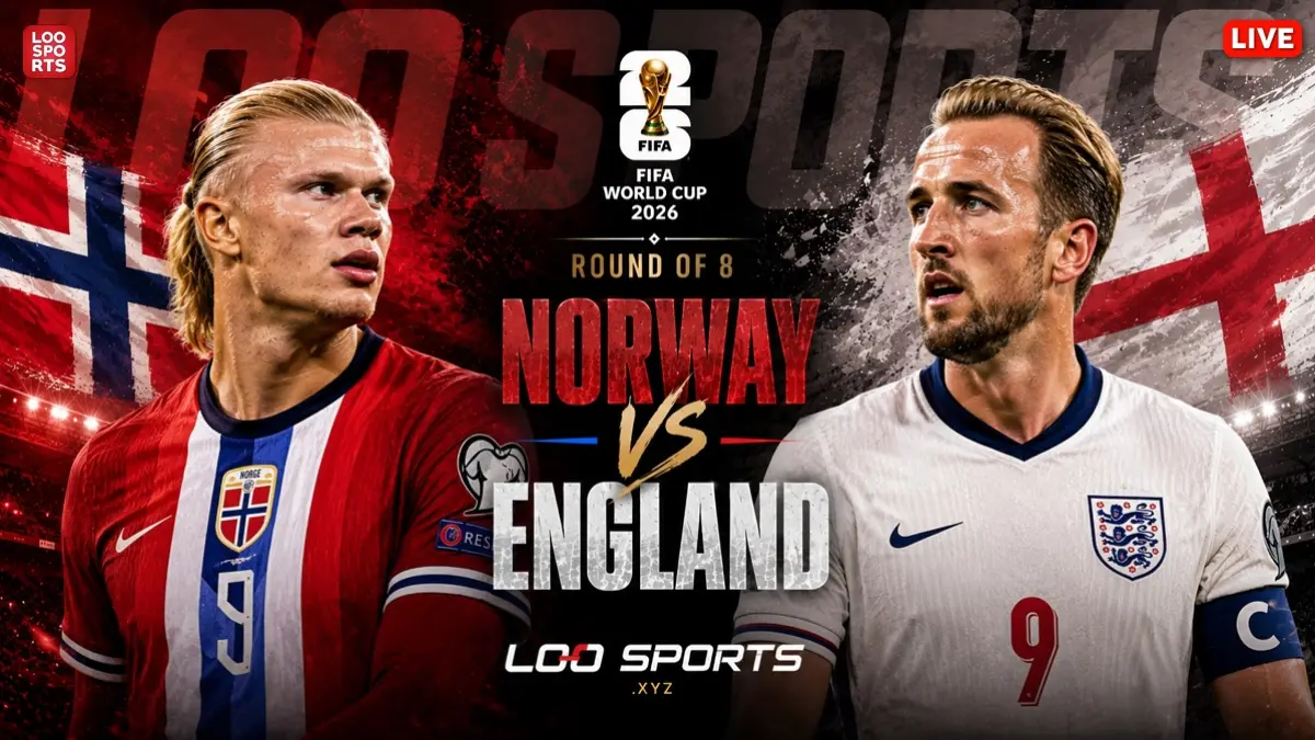 Timnas Norwegia dijadwalkan menghadapi Inggris di Hard Rock Stadium, Miami pada babak perempat final Piala Dunia FIFA 2026, Minggu (12/7/2026) dini hari WIB. (Sumber: loosports1.classzee.in)