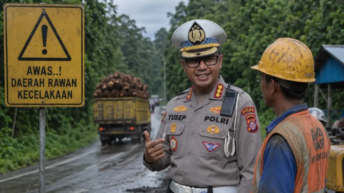 Direktur Lalu Lintas Polda Kalteng Kombes Pol Yusep Dwi Prastiya memberikan imbauan.