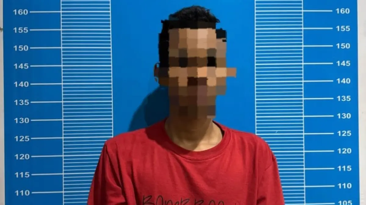 Pemuda berinisial MZ (27) diamankan lantaran bawa sabu.(humas)