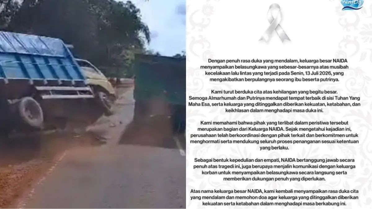 Perusahaan NAIDA bertanggung jawab atas peristiwa truk terguling ibu dan anak tewas.