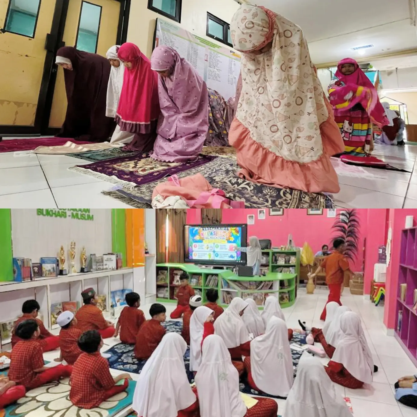 Salah satu budaya di SD Islam Darussalam Palangka Raya dalam rangkaian MPLS hari kedua. Ayu/Kaltengpos.jawapos.com