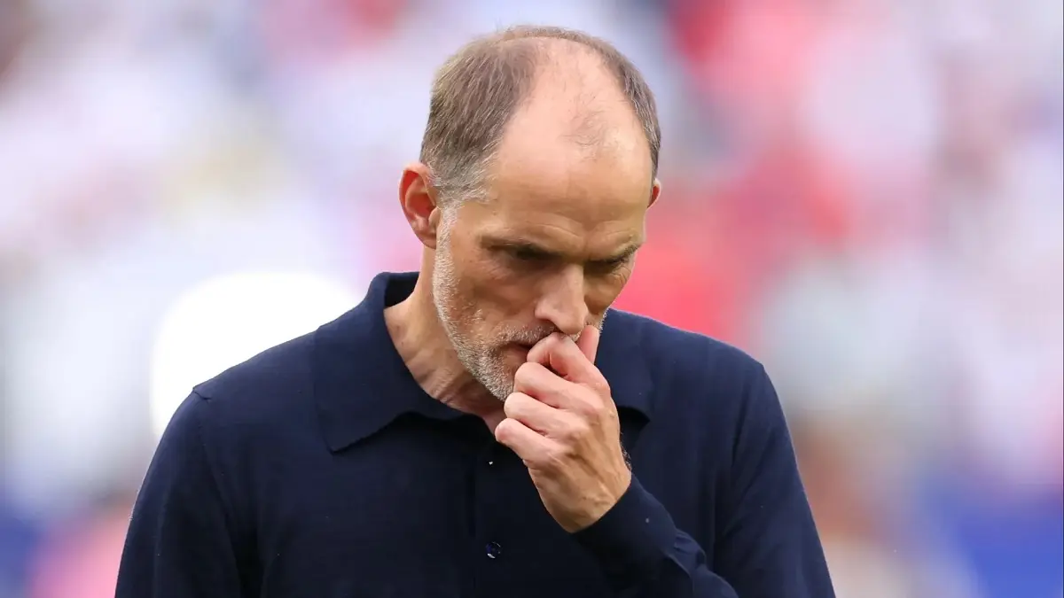 Badai cedera yang melanda Timnas Inggris membuat sang pelatih Thomas Tuchel cukup khawatir jelang laga kontra Argentina pada semifinal Piala Dunia 2026, Kamis (16/7/2026) dini hari WIB. (Sumber: Getty Images)  