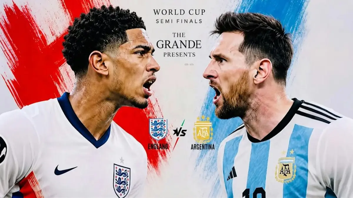 Timnas Inggris dan Argentina akan memperebutkan satu tiket final Piala Dunia 2026 dalam duel sengit yang akan berlangsung di Mercedes-Benz Stadium, Atlanta, Kamis (16/7/2026) dini hari WIB. (Sumber: eventbrite.com)