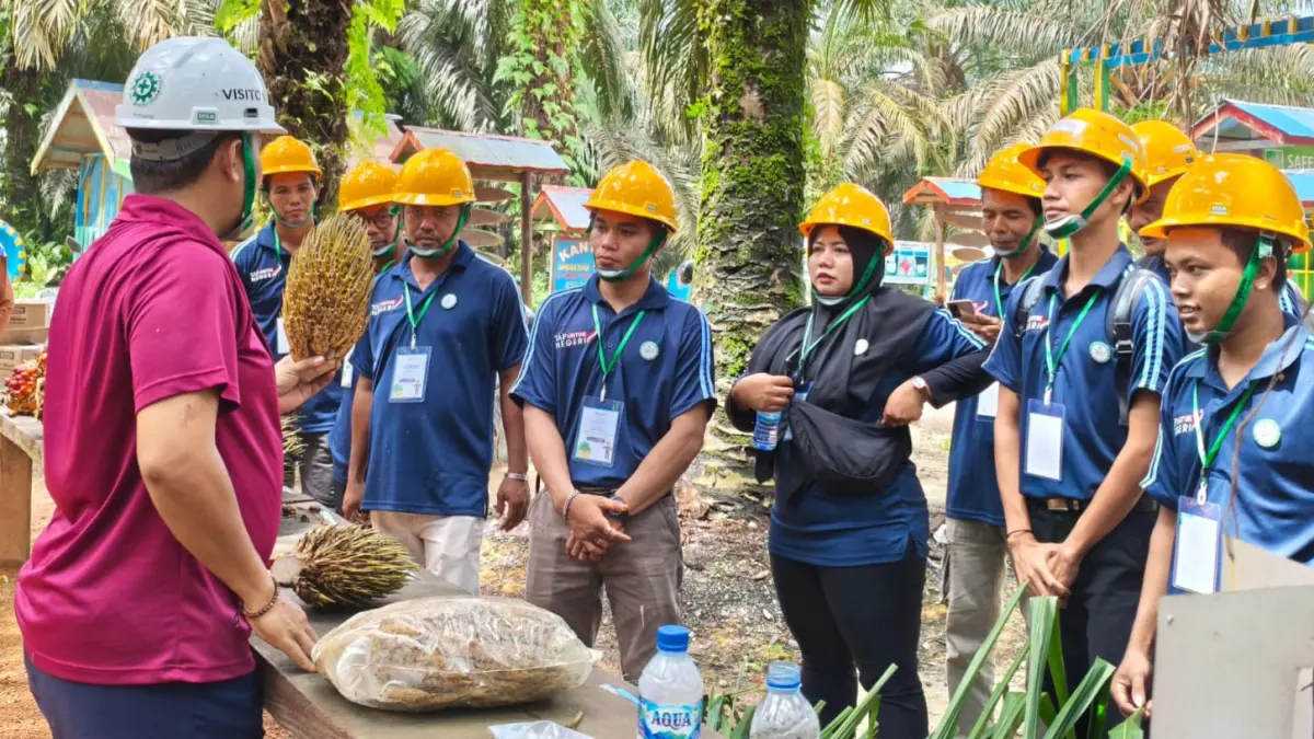 Sejumlah petani sawit mandiri saat mengikuti pelatihan PERKASA PT Trieka Agro Nusantara belum lama tadi.(Humas)