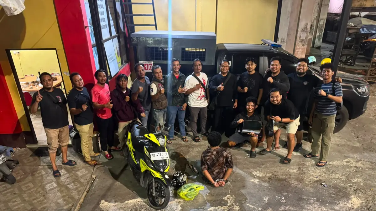 Polisi menangkap pelaku di Banjarmasin.(Humas)