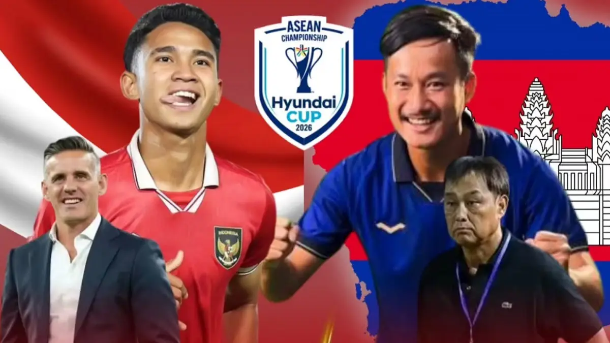 Kampanye Timnas Indonesia di Piala AFF 2026 dimulai dengan menghadapi Kamboja pada penyisihan Grup A di Stadion Pakansari, Senin (27/7/2026) malam WIB. (Sumber: Instagram @rosyatv.sports) 