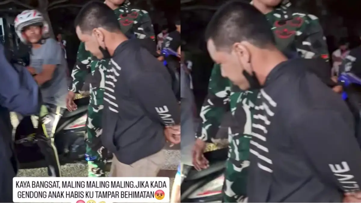 Pelaku pencurian mesin air di Sampit. (Warga)