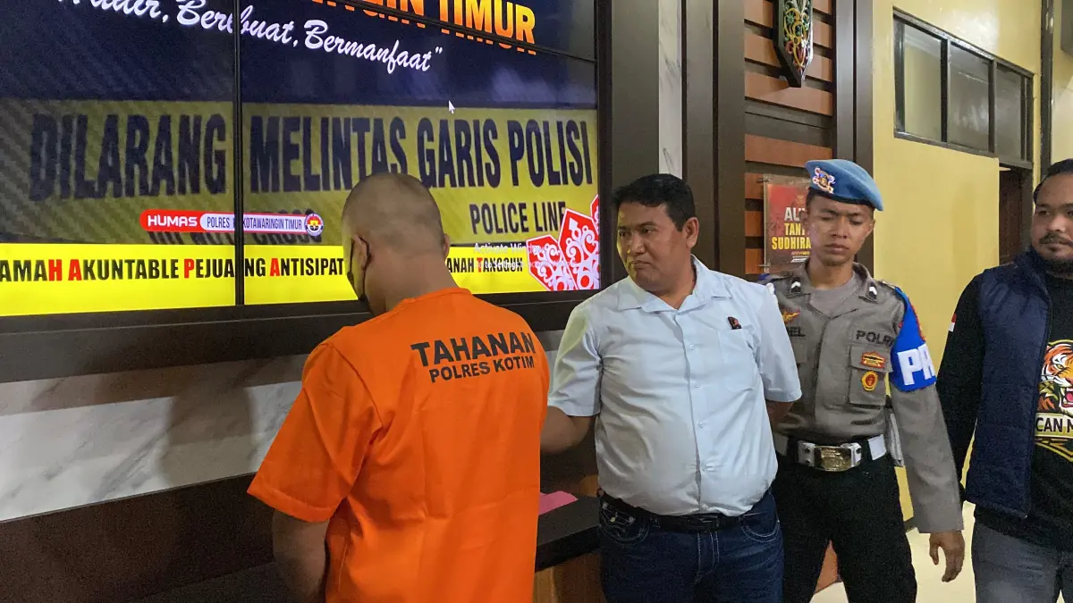 Pelaku penganiayaan hingga korban meninggal.(Miftah/kaltengpos.jawapos.com)