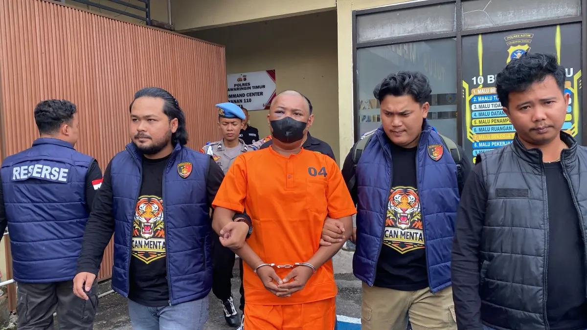 RM, pria 31 tahun habisi temannya yang menagih utang sabu.(Miftah/kaltengpos.jawapos.com)
