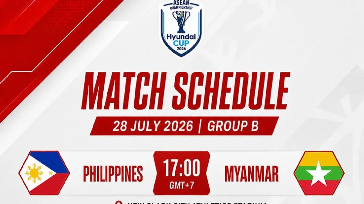 Timnas Filipina bersiap menjajal kekuatan Myanmar di Stadion New Clark City Athletics, Capas pada lanjutan penyisihan Grup B Piala AFF 2026, Selasa (28/7/2026) sore WIB. (Sumber: Instagram @theaseanfootball) 