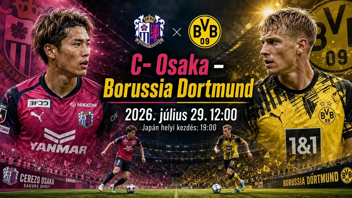 Cerezo Osaka dijadwalkan menjamu Borussia Dortmund di Yodoko Sakura Stadium pada ajang Friendlies Club 2026, Rabu (29/7/2026) sore WIB. (Sumber: hungarysport.hu)