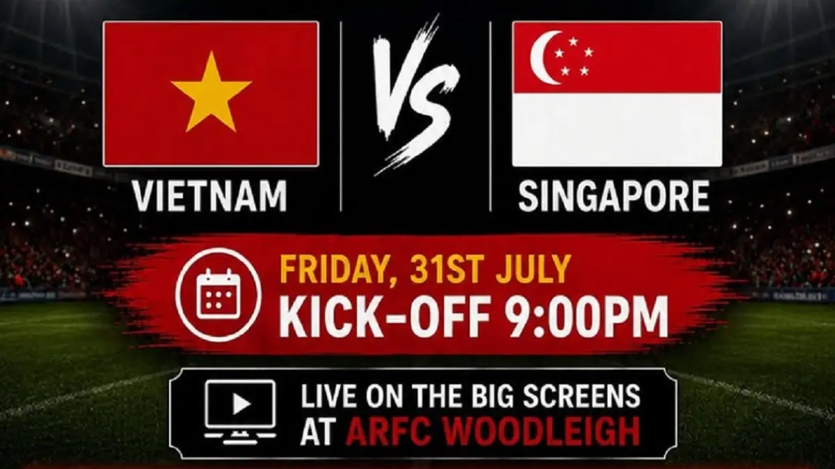 Timnas Vietnam dijadwalkan menghadapi Singapura di Stadion My Dinh, Hanoi pada lanjutan penyisihan Grup A Piala AFF 2026, Jumat (31/7/2026) malam WIB. (Sumber: Instagram @arfc.sg dan thearena.sg)