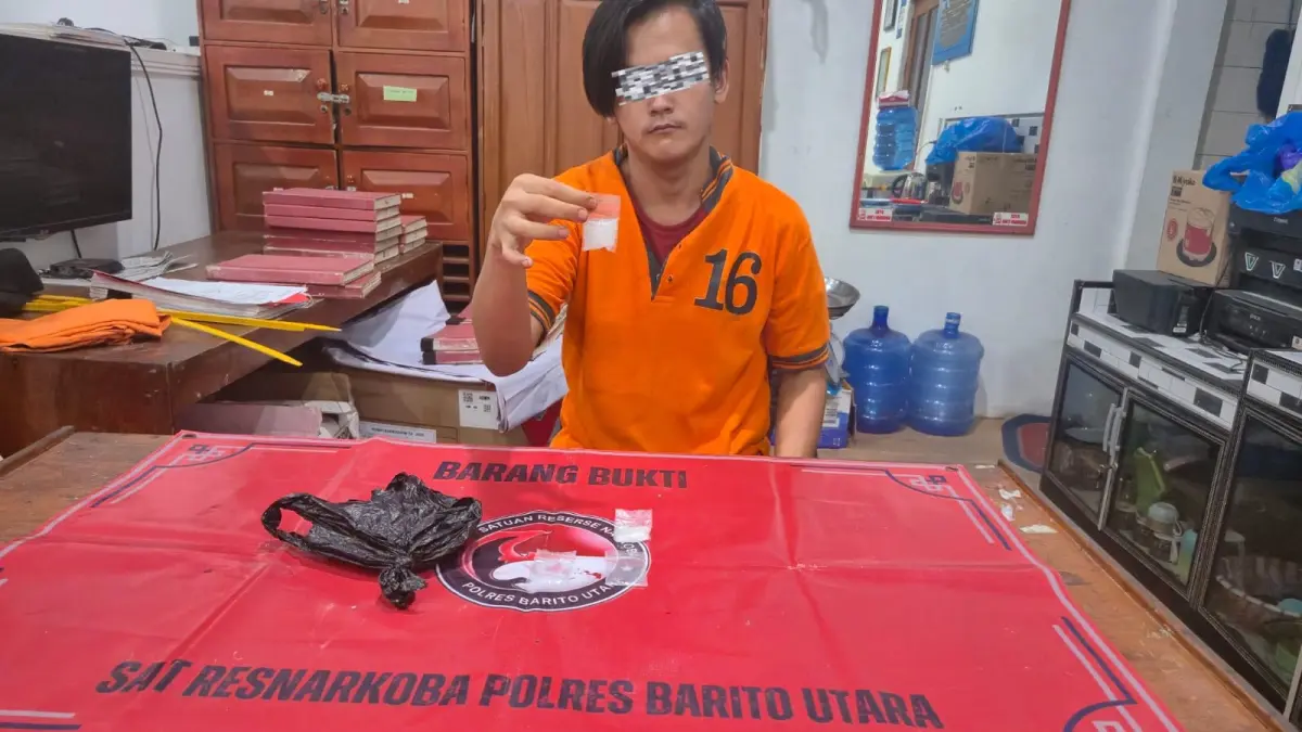 Pelaku dan barang bukti.(humas)