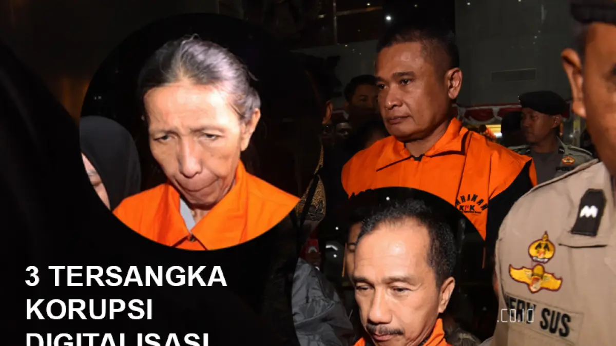 3 tersangka dugaan korupsi digitalisasi SPBU Pertamina.(Facebook/Netizen Update)