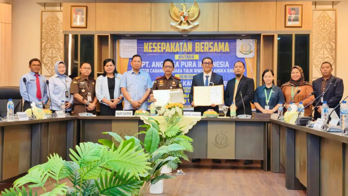 PT Angkasa Pura Bandara Tjilik Riwut sinergi dengan Kejati Kalteng.(Humas)