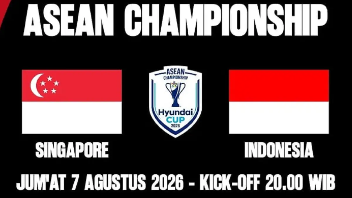 Timnas Indonesia akan menjalani laga hidup-mati kontra Singapura pada matchday terakhir penyisihan Grup A Piala AFF 2026 di Stadion Jalan Besar, Jumat (7/8/2026). (Sumber: Instagram @jadwal_bola22)