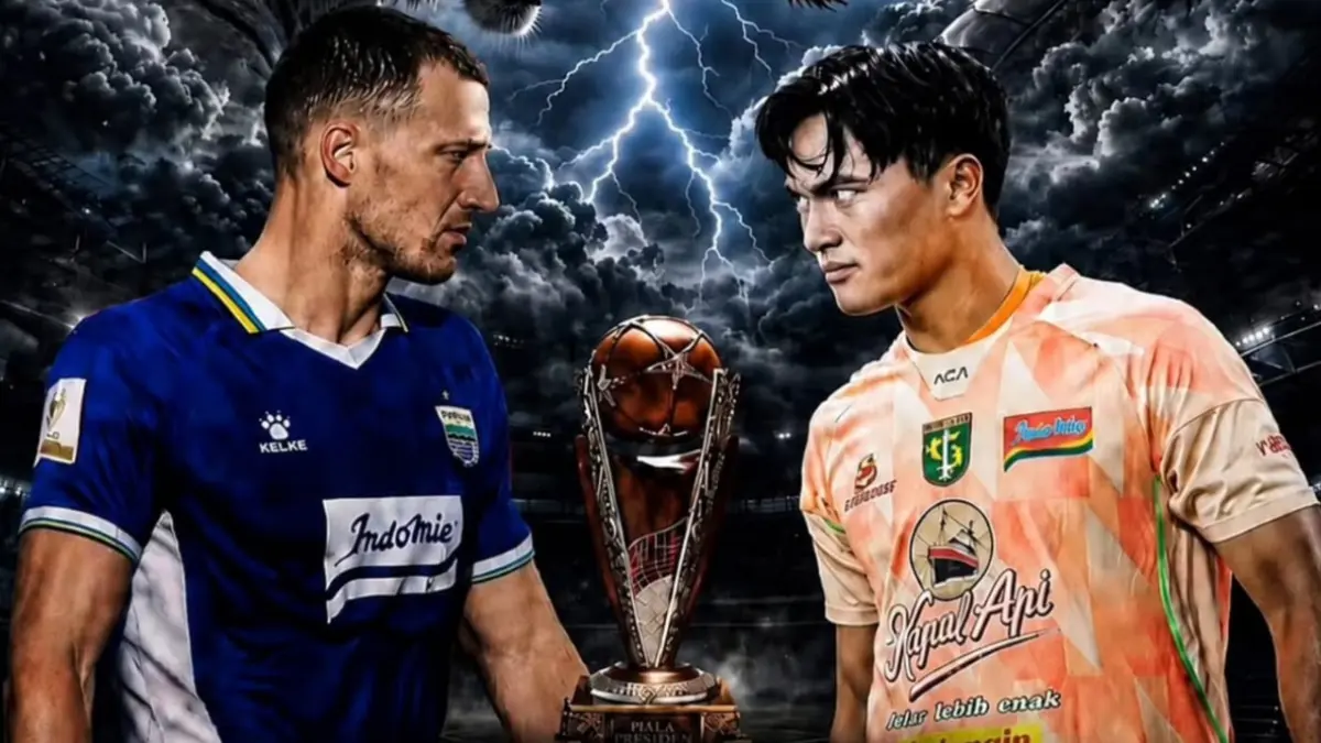 Persib Bandung dan Persebaya Surabaya akan bertarung di Stadion Kapten I Wayan Dipta, Bali memperebutkan trofi Piala Presiden 2026, Kamis (6/8/2026) malam WIB. (Sumber: Instagram @singacalafootball dan about.persibb)