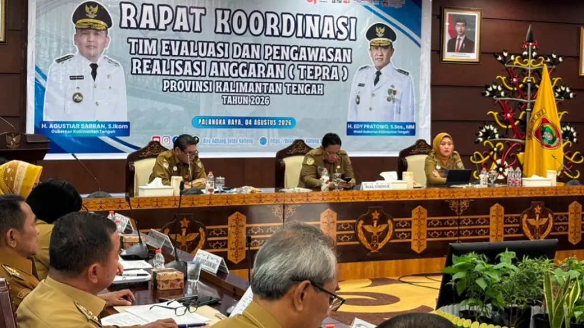 Wakil Gubernur Kalteng, H Edy Pratowo memimpin Rapat Koordinasi TEPRA.(Arief Prathama/Kalteng Pos)
