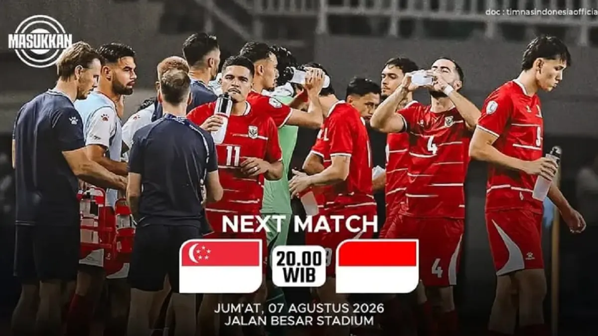 Timnas Indonesia akan menghadapi Singapura pada matchday terakhir penyisihan Grup A Piala AFF 2026, Jumat (7/8/2026) malam WIB. (Sumber: Instagram @masukkanbola dan masukkangoal)