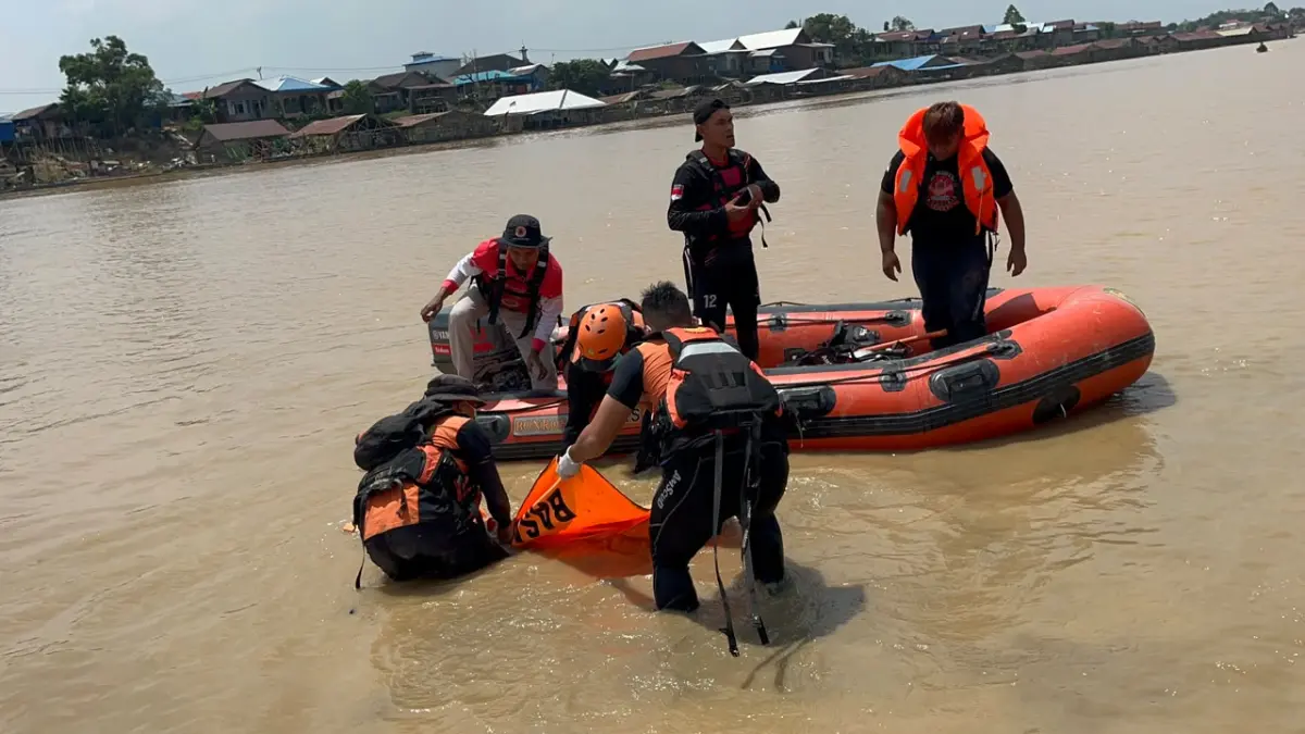 Muhammad Kaspi Rosyadi (12), korban tenggelam di Sungai Kahayan ditemukan dalam kondisi meninggal dunia.(Basarnas) 