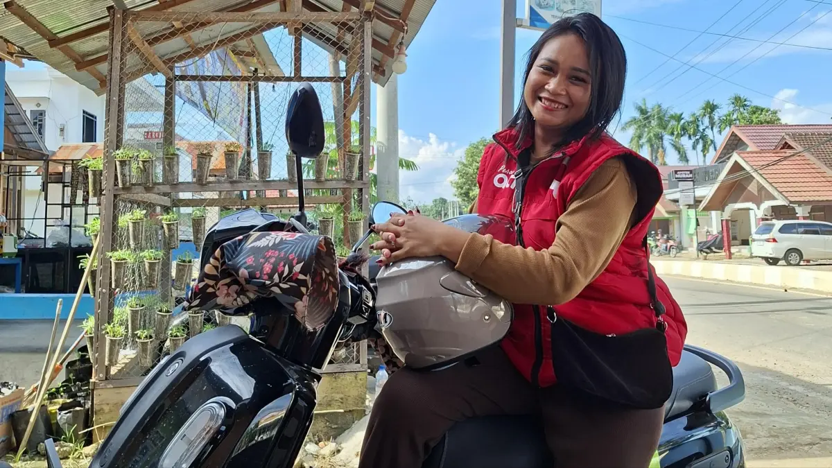 Salah satu driver Pesan Acil yang ada di Puruk Cahu.(Dok pribadi)