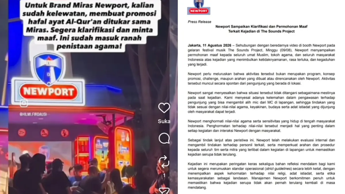 Klarifikasi booth Newport