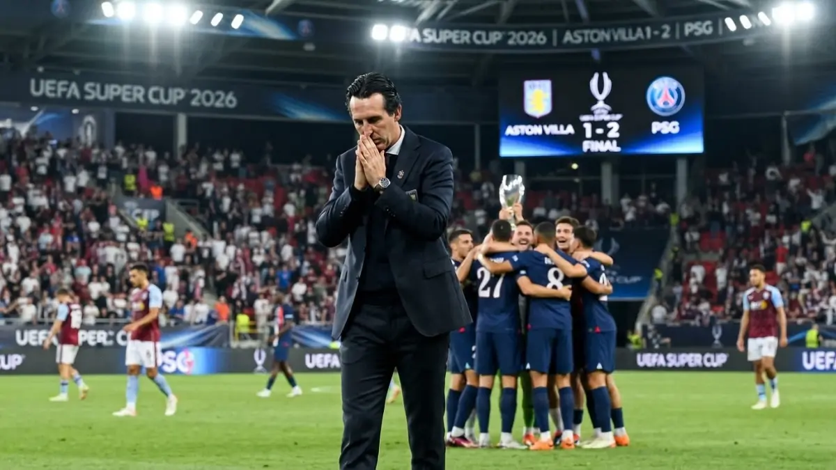 Catatan buruk Unai Emery di Piala Super Eropa berlanjut usai gagal membawa Aston Villa mengalahkan PSG di Red Bull Arena, Salzburg, Austria, Kamis (13/8) dini hari WIB. (Sumber: prosport.uz)