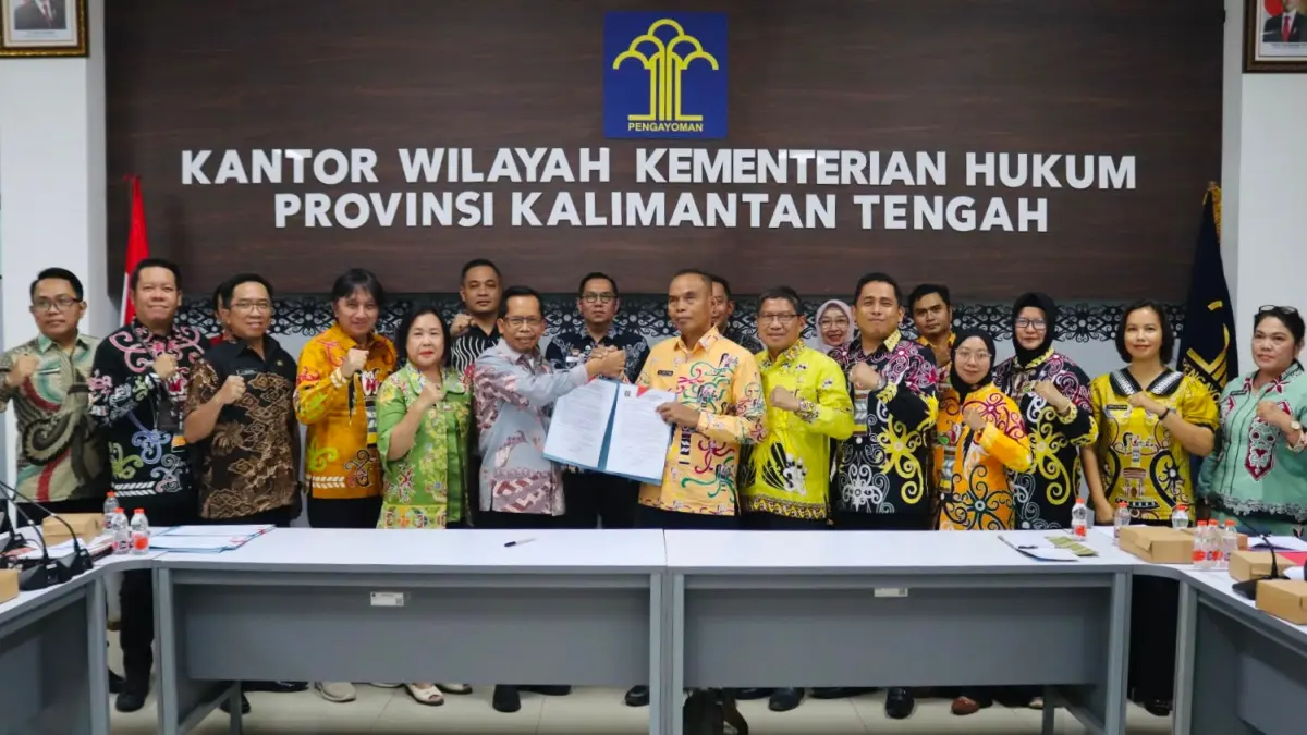 Sinergi Kanwil Kemenkum Kalteng bersama Pemkab Pulang Pisau.(Humas)