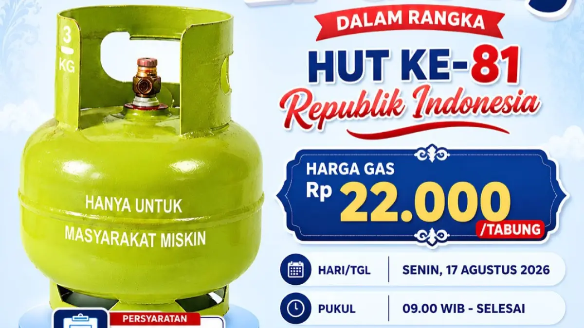 Operasi pasar elpiji ukuran 3 kilogram.