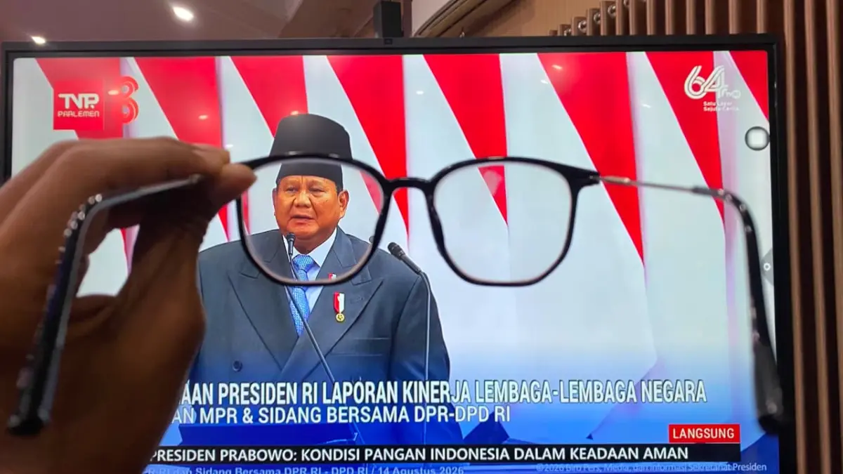Pidato kenegaraan Presiden Prabowo.(Miftah/kaltengpos.jawapos.com)