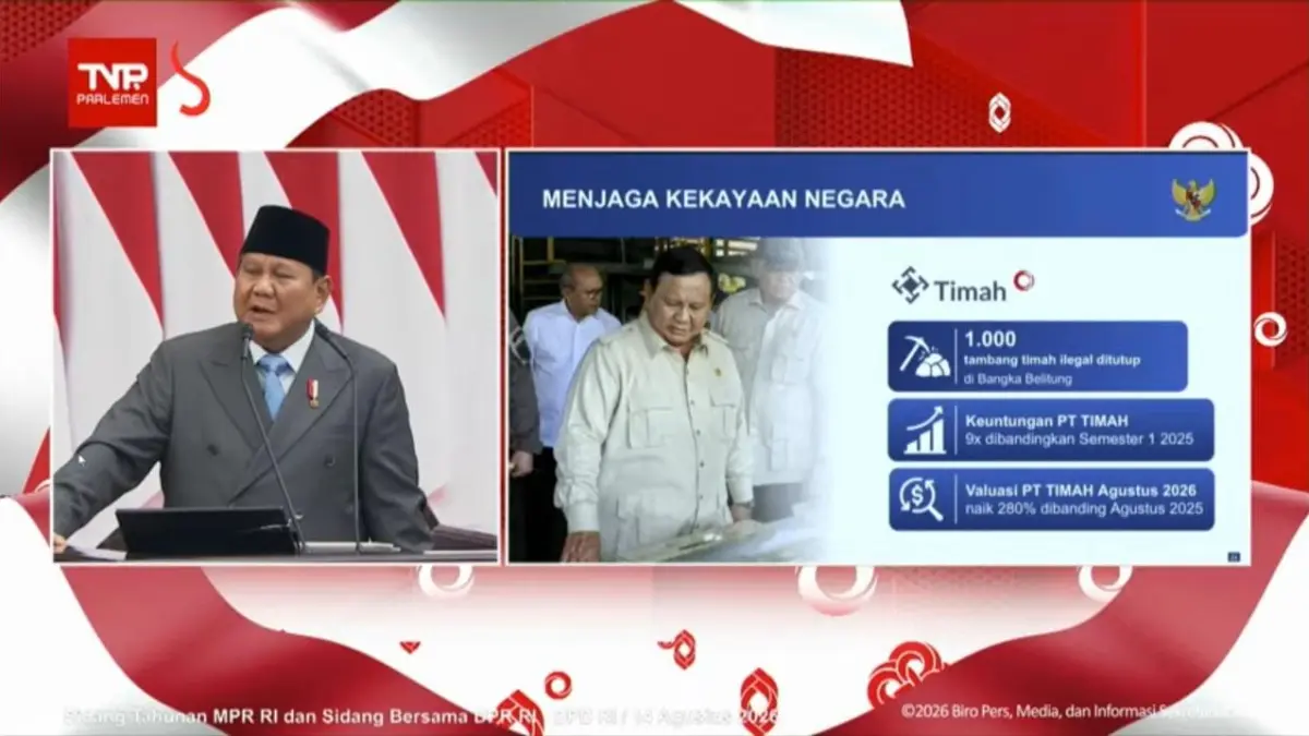Presiden Prabowo soal tambang timah ilegal.(YouTube)
